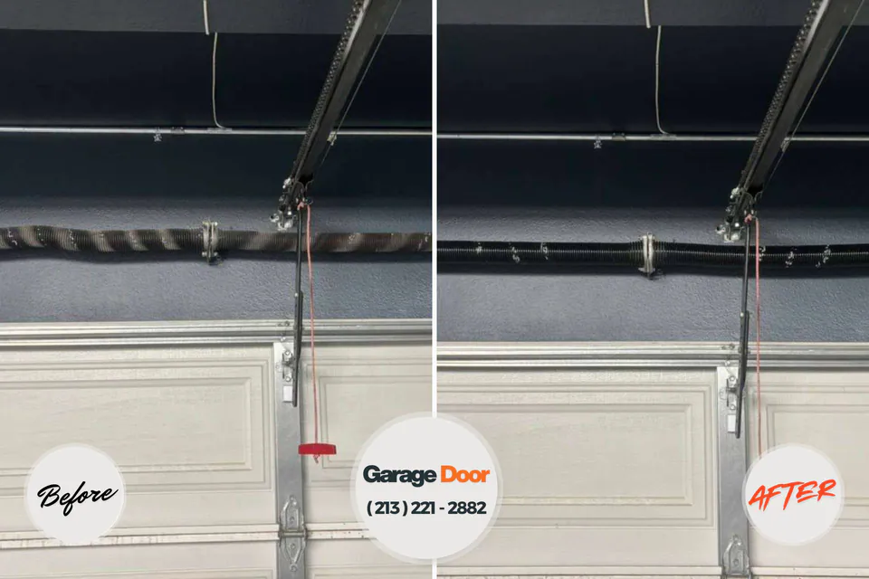 Before and after: garage door repair Belleville, PA